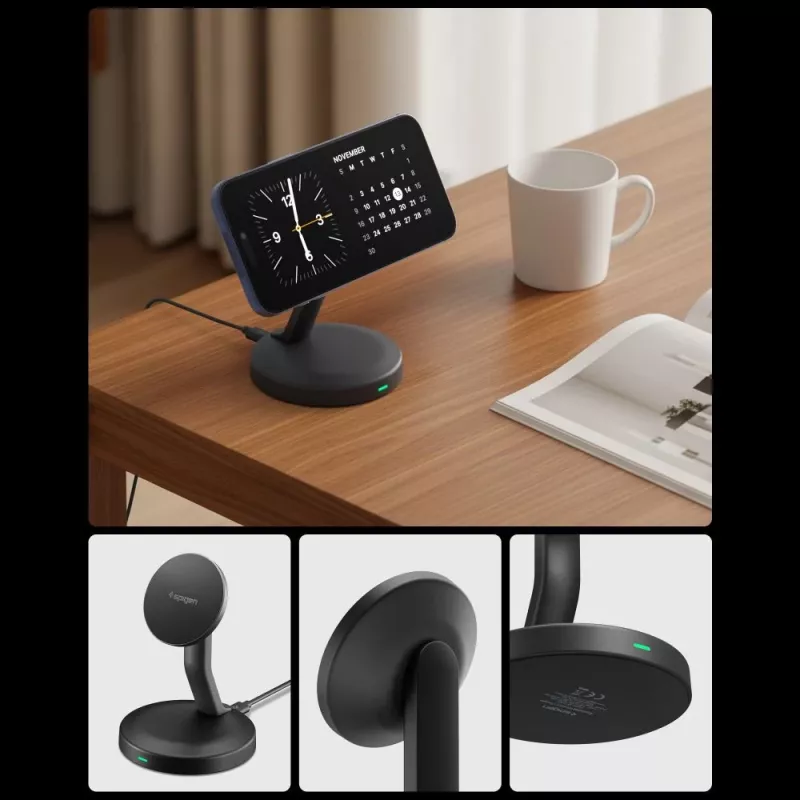 SPIGEN EF151MS Essential Magnetic MagSafe Wireless Charger 15W nero