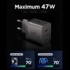 SPIGEN EE472EU-GAN Essential caricabatterie da rete 2 porte 47W Gunmetal