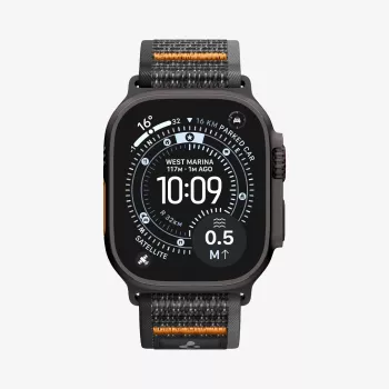 Spigen Athlex Air 2 cinturino per Apple Watch 44/45/46/49 mm Active Black/Orange