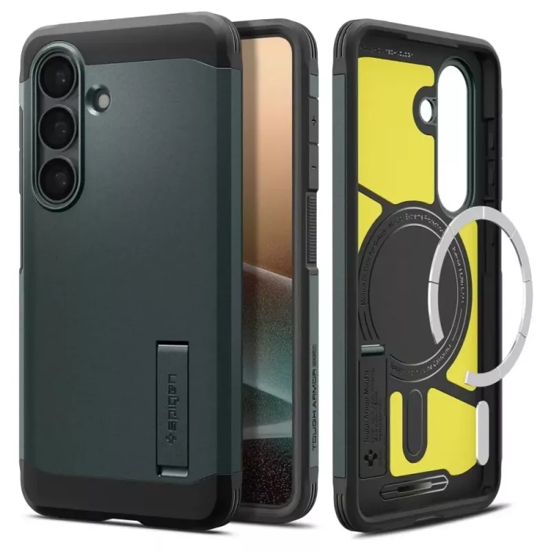 Spigen Tough Armor Mag MagSafe Case per Samsung Galaxy S26+ - verde