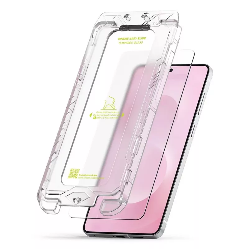 Ringke Easy Slide confezione da 2 vetro temperato pellicola protettiva per display per Samsung Galaxy S25 Edge clear
