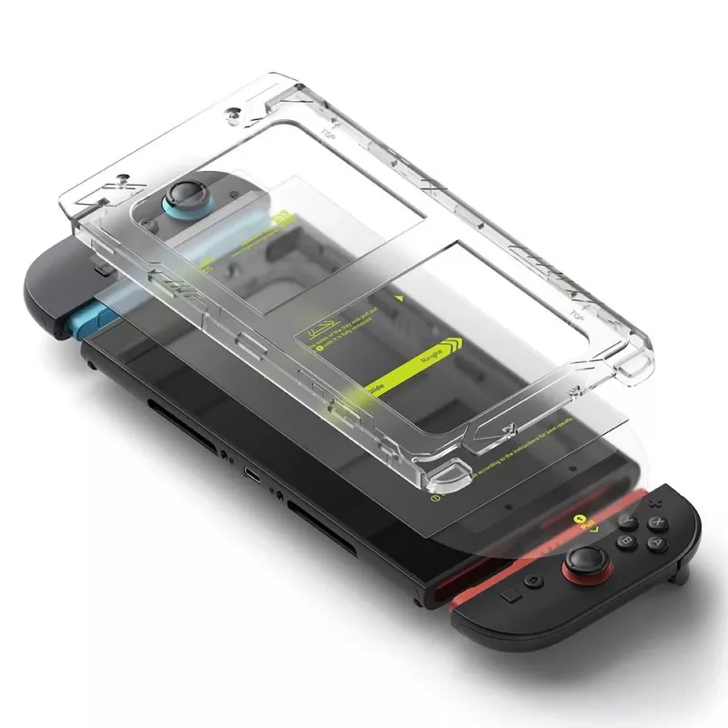 Ringke Easy Slide confezione da 2 vetro temperato pellicola protettiva per display per Nintendo Switch 2 clear