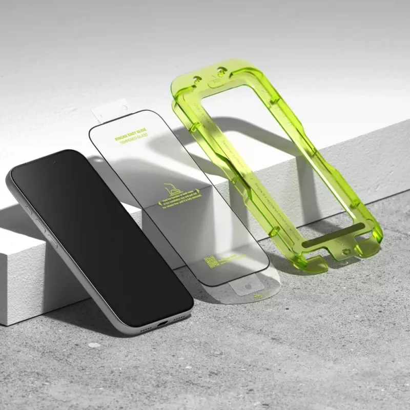 Ringke Easy Slide confezione da 2 vetro temperato pellicola protettiva per display per iPhone 17 Pro - nero