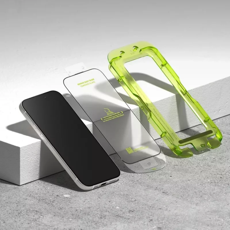 Ringke Easy Slide vetro temperato pellicola protettiva per display confezione da 2 per Apple iPhone 17 - nero