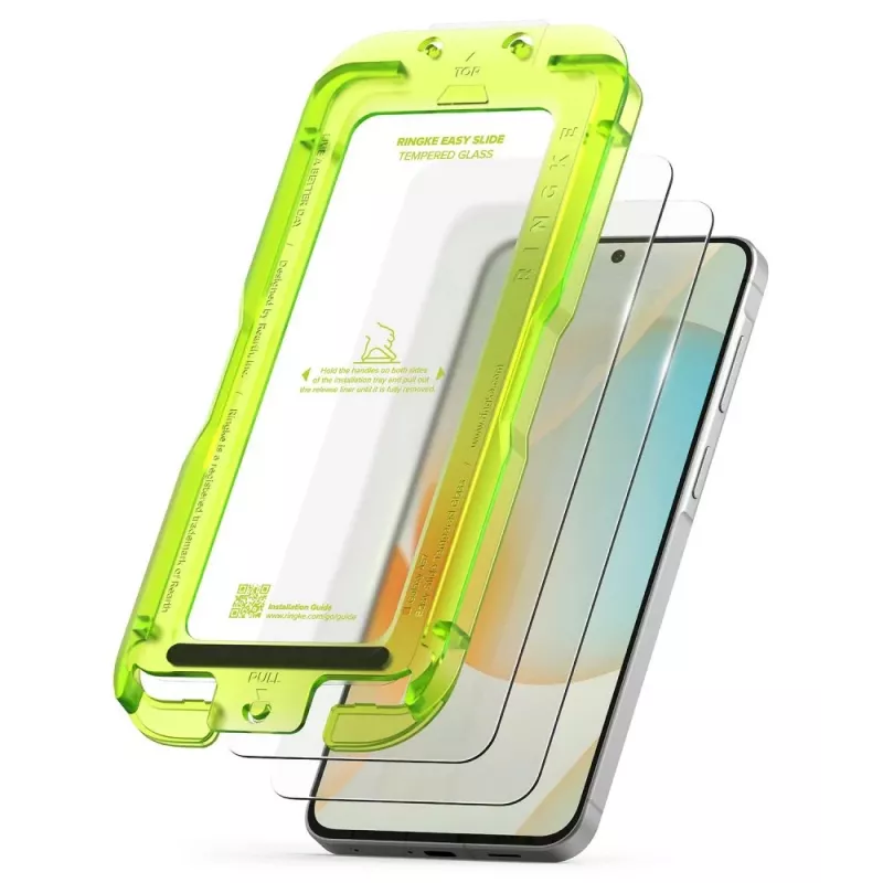 Ringke Easy Slide Pellicola protettiva in vetro temperato confezione da 2 per Samsung Galaxy A57 5G, trasparente