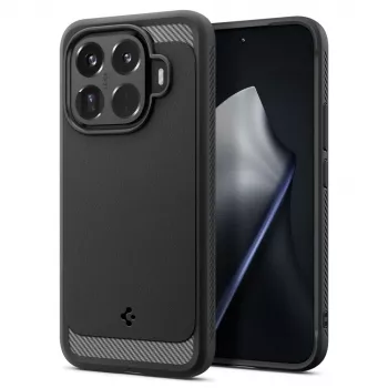 Spigen Rugged Armor custodia per Xiaomi 15T Pro, nero opaco