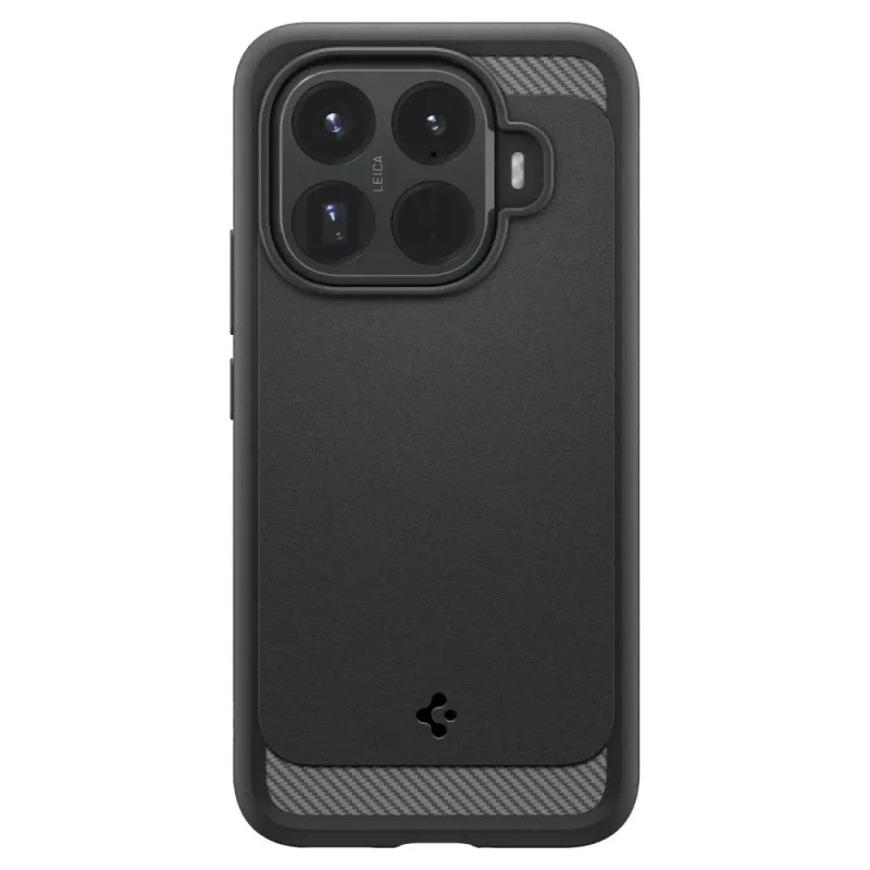 Spigen Rugged Armor Custodia per Xiaomi 15T Pro, nera opaca