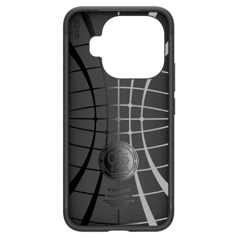 Spigen Rugged Armor Custodia per Xiaomi 15T Pro, nera opaca