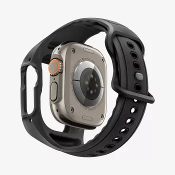 SPIGEN Liquid Air Pro e vetro temperato Apple Watch Ultra 1 / 2 / 3 (49 mm) nero