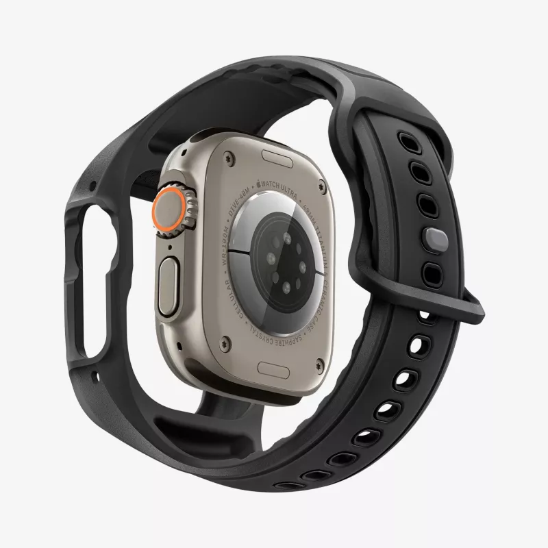 SPIGEN Liquid Air Pro e vetro temperato Apple Watch Ultra 1 / 2 / 3 (49 mm) nero