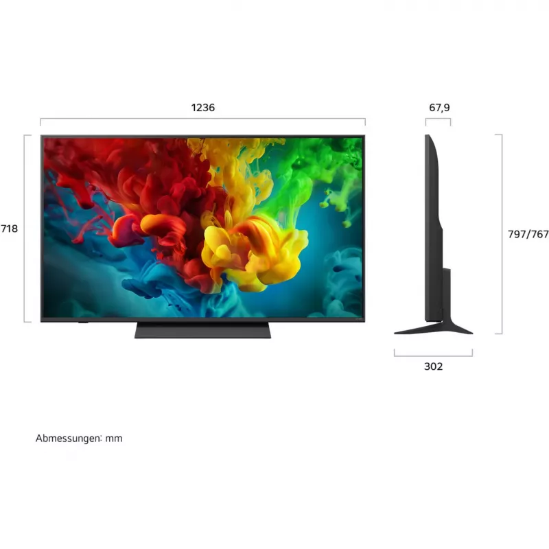 LG 55QNED83B6A TV Smart QNED 4K 55 pollici con Mini LED e processore α7 Gen5 AI