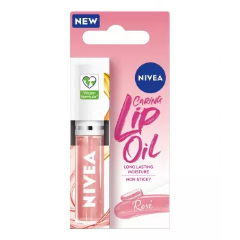 NIVEA Caring Lip Oil Rose Olio labbra 5,5 ml