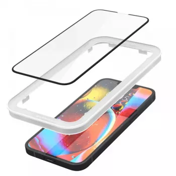Spigen AlignMaster Glass protezione schermo a copertura totale per Apple iPhone 13/13 Pro/14/16E/17E nero (confezione da 2)