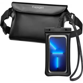 Spigen A621 custodia impermeabile universale e marsupio nero
