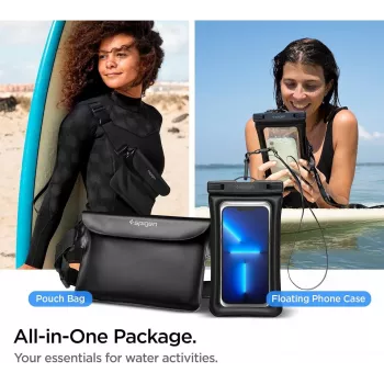 Spigen A621 custodia impermeabile universale e marsupio nero
