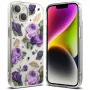 Ringke Fusion Design Custodia Ibrida Protettiva per Apple iPhone 14 Plus, Trasparente con Cornice Purple Rose, Certificata MIL-STD 810G-516.6