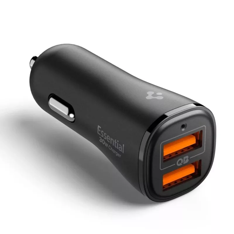 SPIGEN Essential EV302 Caricatore da auto 2 porte 30W nero