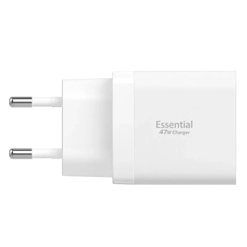 SPIGEN ESSENTIAL EE472EU Caricatore da rete 2 porte 47W bianco