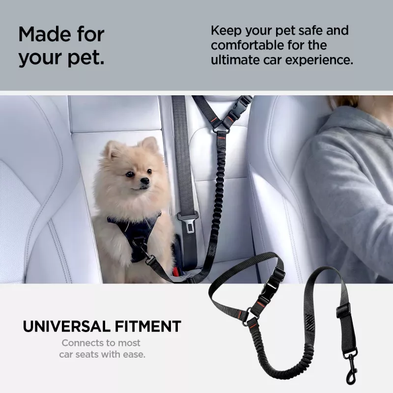 SPIGEN PS100 supporto universale per cintura di sicurezza per animali nero