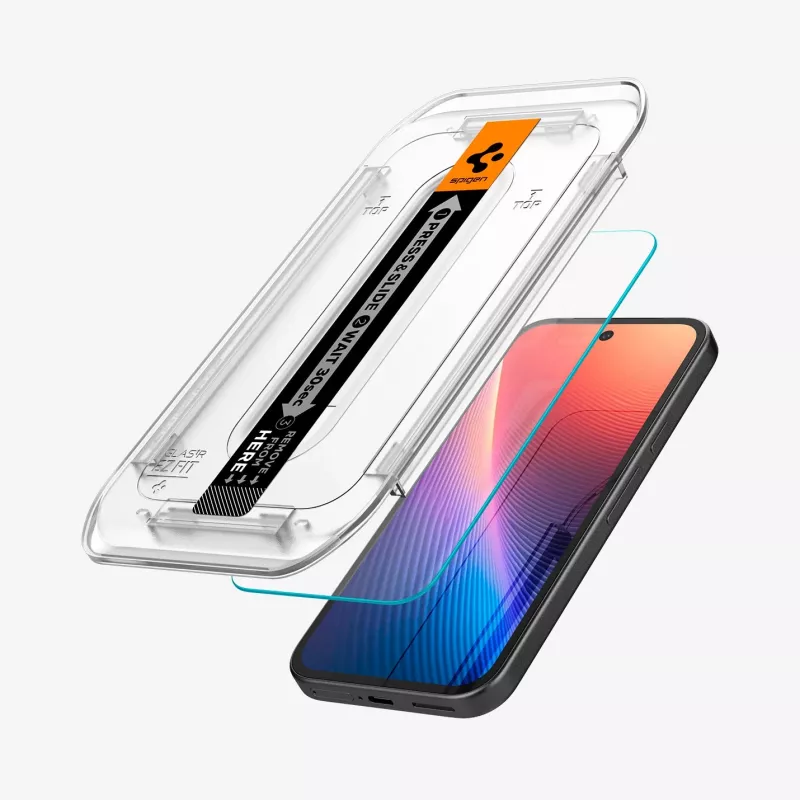 Spigen Glas.tR EZ Fit confezione da 2 pellicole protettive per Google Pixel 9a, trasparente