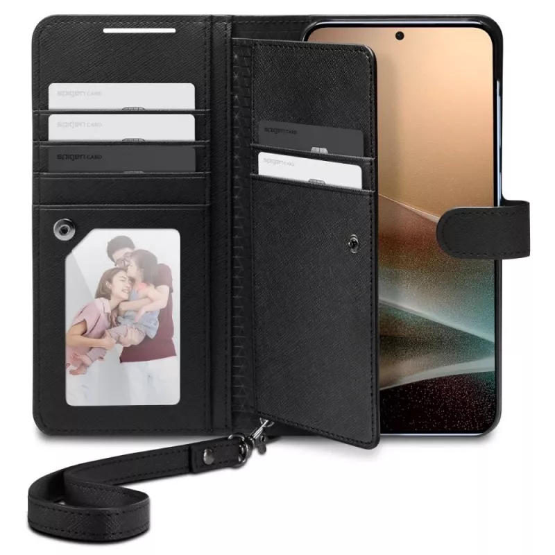SPIGEN Wallet S custodia per Samsung Galaxy S25+ Plus nero