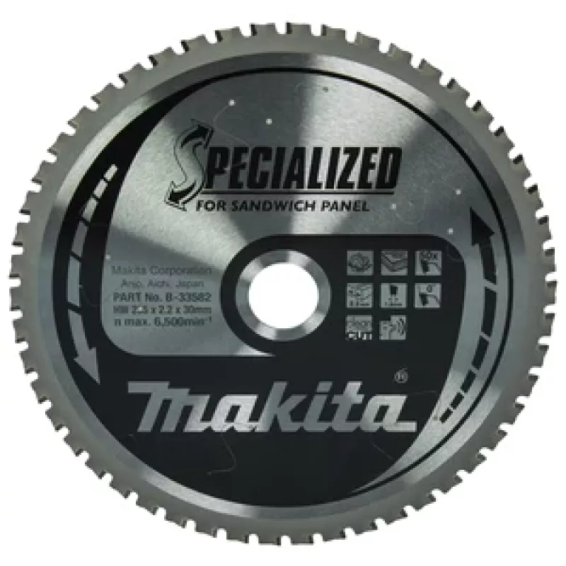Makita Specialized B-33582 lama circolare per pannelli sandwich, 235 x 30 mm, 50 Z
