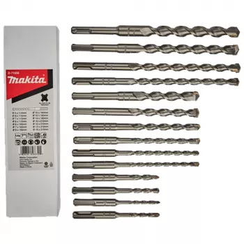 Makita set di punte per martello SDS-PLUS 14 pezzi (5-14 mm) in valigetta in plastica D-71956