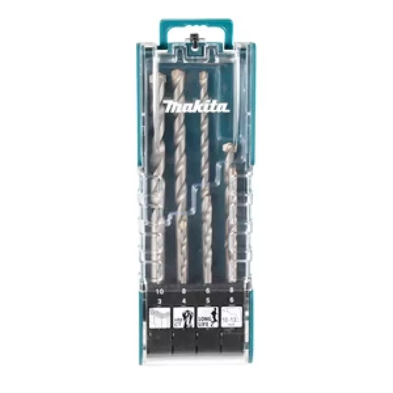 Makita E-15861 set di punte per martello SDS-Plus 8 pezzi, con placchetta in metallo duro