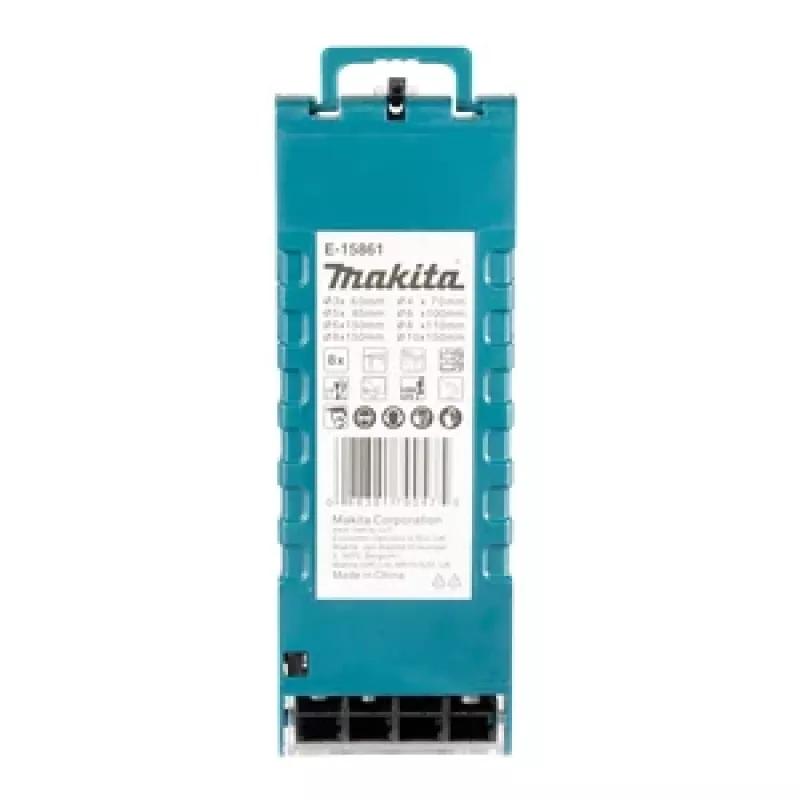Makita E-15861 set di punte per martello SDS-Plus 8 pezzi, con placchetta in metallo duro