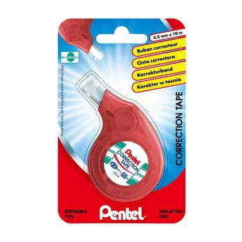 Pentel nastro correttore XZTN14BW nastro bianco 4,2 mm dispenser blu/verde trasparente ricaricabile