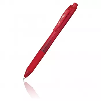 Pentel EnerGel X penna gel retrattile - inchiostro rosso - 0.7 mm - fusto rosso traslucido