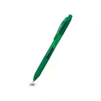 Pentel EnerGel X penna a sfera a scatto - inchiostro verde - 0,7 mm punta media - corpo in plastica - ambidestra