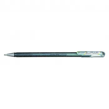 Pentel Hybrid Dual Metallic penna gel - argento metallizzato - 1.0 mm - con cappuccio