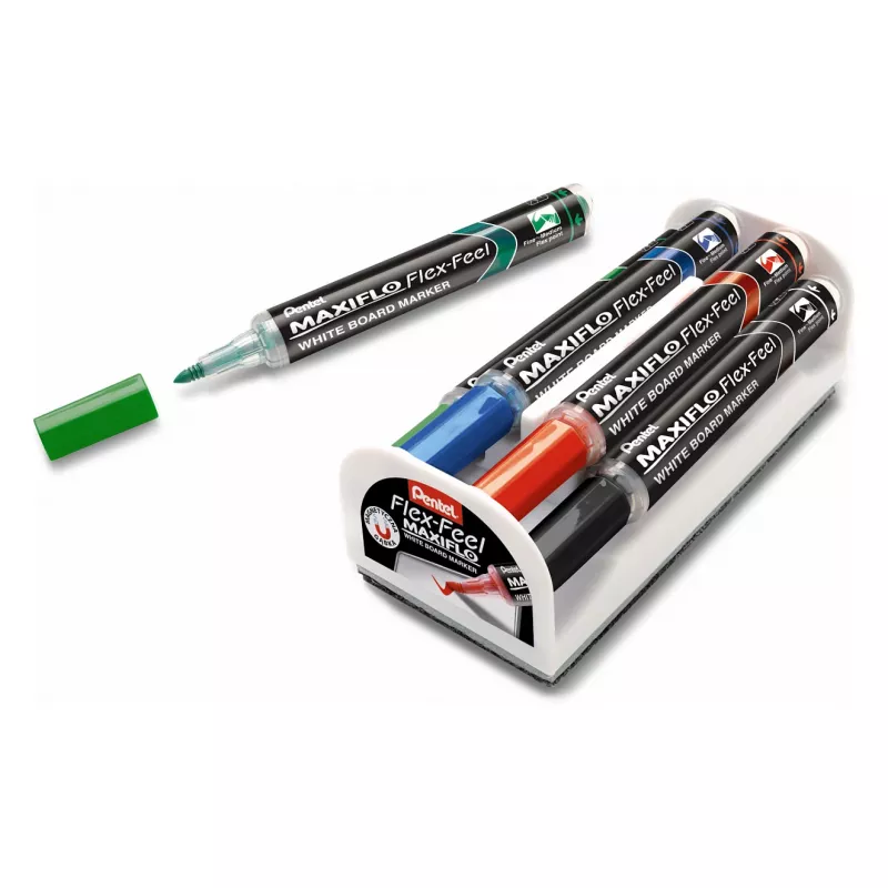 Pentel Maxiflo Flex-Feel pennarello per lavagna bianca MWL5SBF-BX rosso
