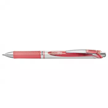 Pentel EnerGel BL77 penna gel retrattile - rosa - corallo - argento - rotonda - 0,7 mm - inchiostro a base d'acqua
