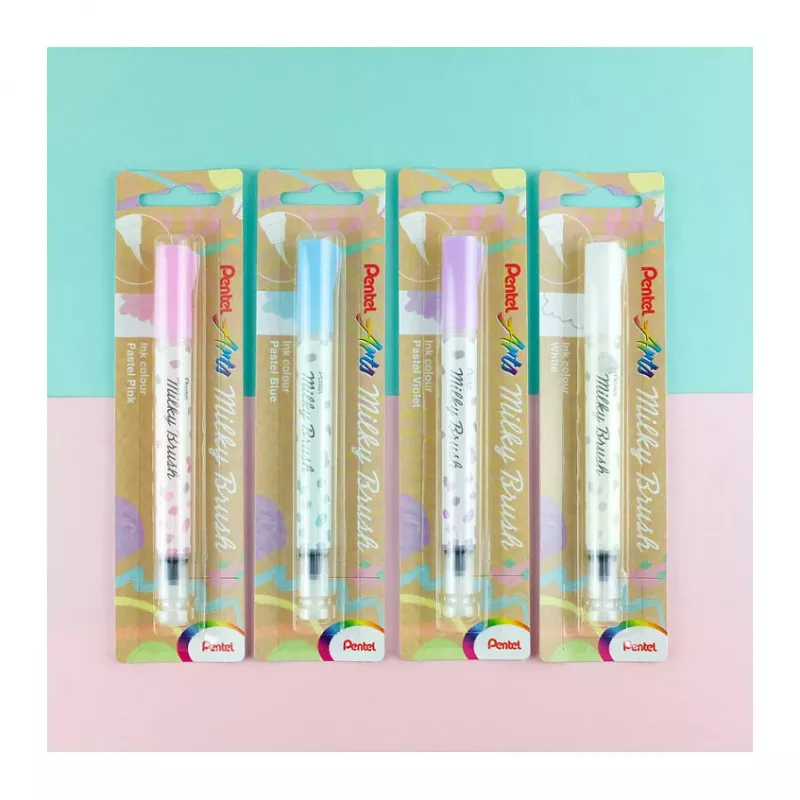 Pentel Milky Brush Mint pennarello a pennello