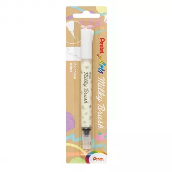 Pentel Milky Brush penna, bianco
