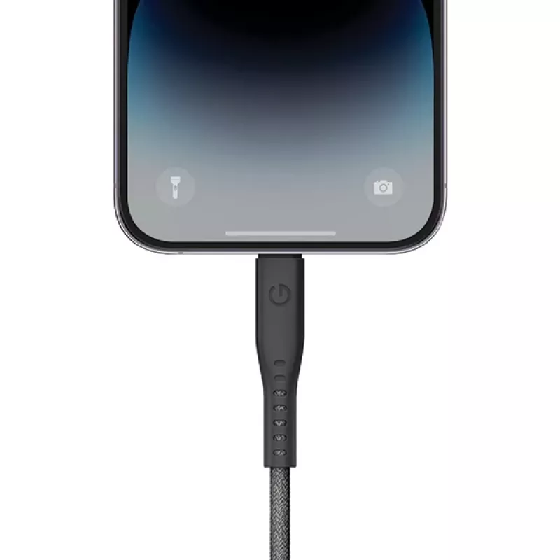 ENERGEA Flow Cavo USB-C a Lightning 1,5m nero 60W 3A PD ricarica rapida certificato MFi