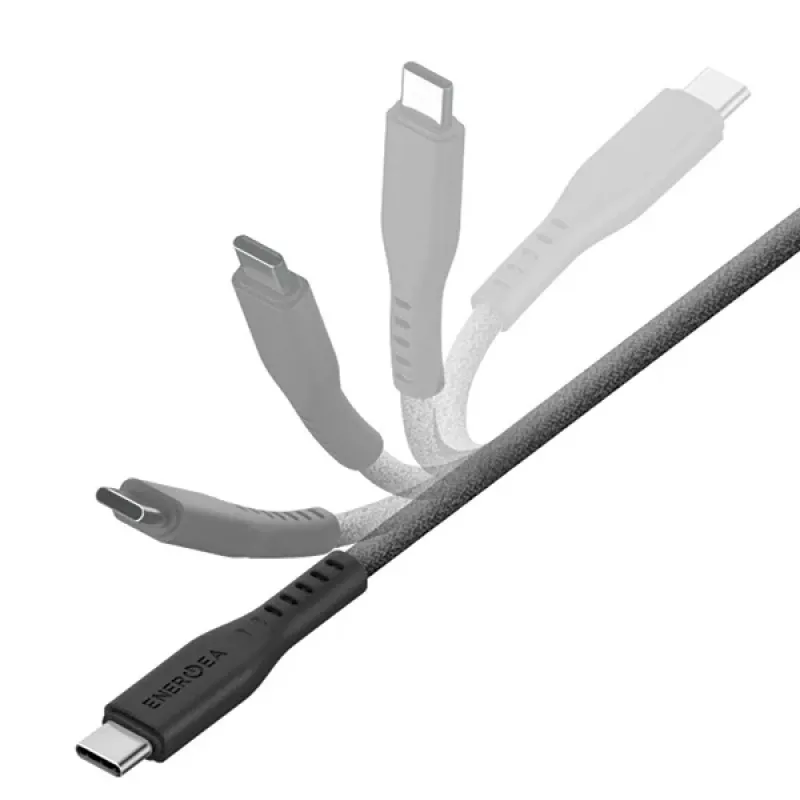 ENERGEA Flow Cavo USB-C a USB-C 1,5m nero 240W 5A PD ricarica rapida