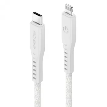 ENERGEA Flow Cavo USB-C a Lightning 1,5m bianco 60W 3A PD ricarica rapida MFi