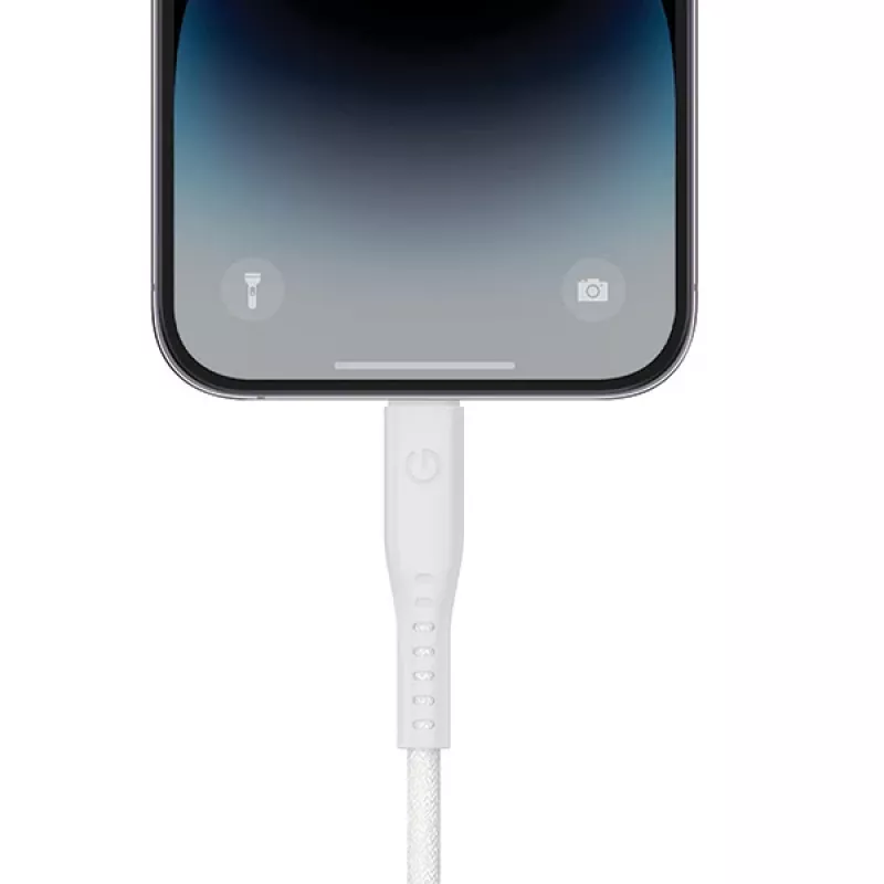 ENERGEA Flow Cavo USB-C a Lightning 1,5m bianco 60W 3A PD ricarica rapida MFi