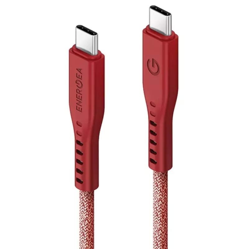 ENERGEA Flow Cavo USB-C a USB-C 1,5m rosso 240W 5A PD ricarica rapida
