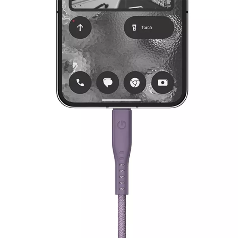 ENERGEA Flow Cavo USB-C a USB-C 1,5m viola 240W 5A PD ricarica rapida