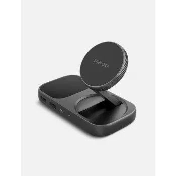 ENERGEA WiDock Plus 7-in-1 USB-C 3.1 docking station con ricarica wireless Qi2, Graphite