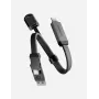 ENERGEA Sheath Key cavo 2-in-1 USB-C a USB-C/USB-A 15cm Gunmetal