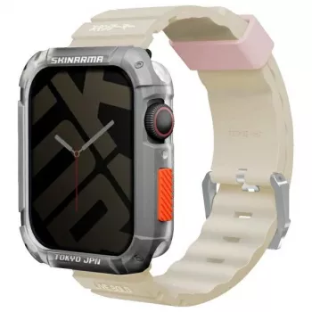 SKINARMA Shokku Cinturino in silicone per Apple Watch 45/44/42mm beige