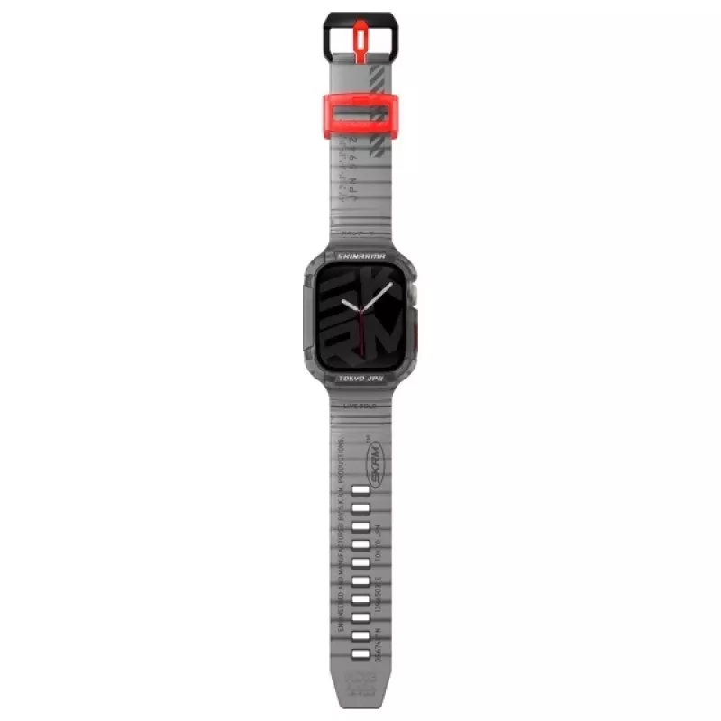 Skinarma Saido Cinturino e custodia 2-in-1 per Apple Watch 45/44mm - Smoke