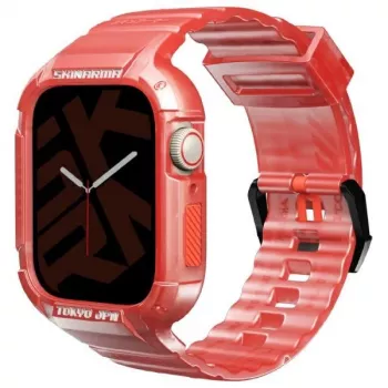 Skinarma Saido Cinturino e custodia protettiva 2-in-1 per Apple Watch 45/44mm rosso