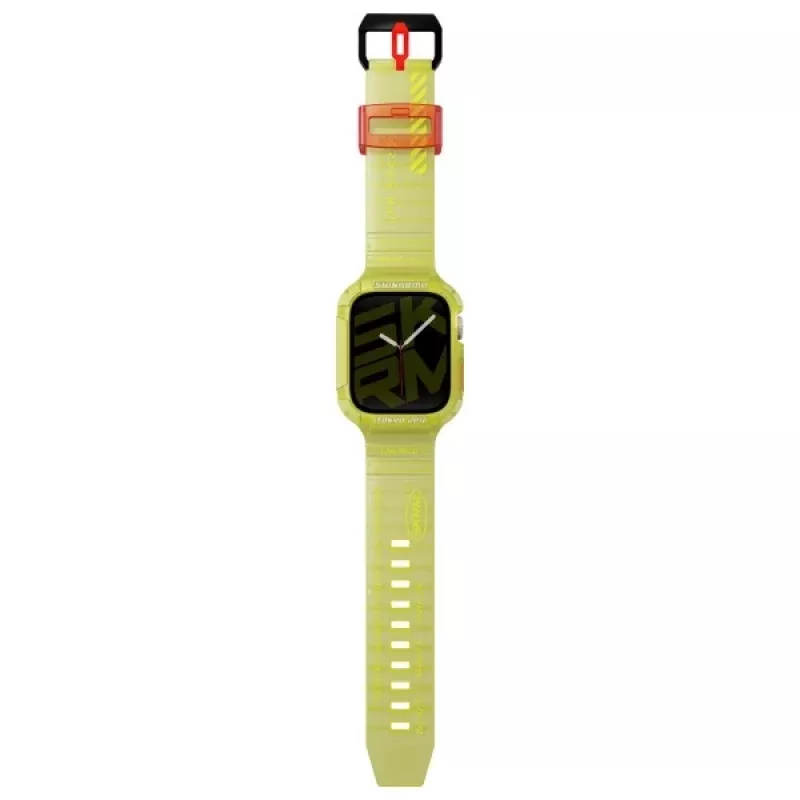 Skinarma Saido Cinturino e custodia 2-in-1 per Apple Watch 45/44mm giallo neon