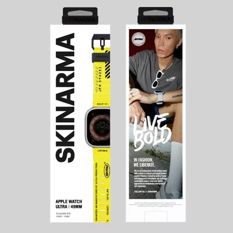 SKINARMA Shokku Cinturino per Apple Watch 49/45/44mm giallo elettrico